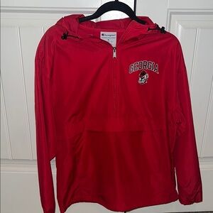 Champion Unisex Red UGA Windbreaker